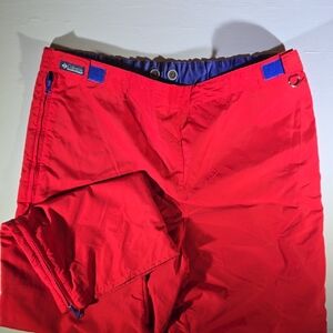 Columbia Bright Red  Mens Ski Pants Xtra Large Good Shape Full Zippers